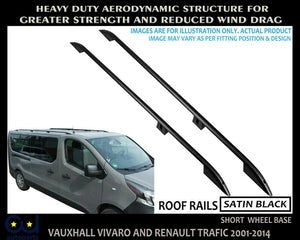 RVIVAROTRAFIC2001-14ROOFRACKRAILSSWBBLACKOEMQUALITY