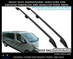 RVIVAROTRAFIC2001-14ROOFRACKRAILSLWBSATINBLACKOEQUALITY