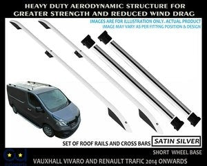 RVIVAROTRAFIC2014-20ROOFRACKRAILS/CROSSBARSSETSWBSATINSILVER