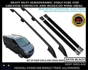 RVIVAROTRAFIC2014>ROOFRACKRAILS&CROSSBARSSETSWBBLACKOEMQUALITY