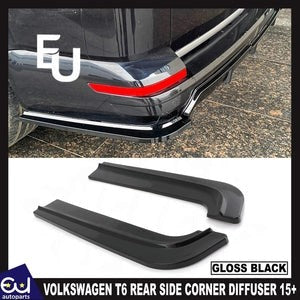 RVOLKSWAGENT6TRANSPORTERREARDIFFUSERBUMPERSPATSKIRTSGLOSSBLACK2015+