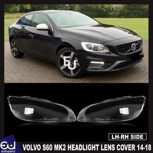 RVOLVOS60MK2134LEFTRIGHTSIDEPAIRFRONTHEADLIGHTLAMPLENSCOVER14-18