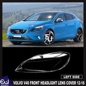 RVOLVOV40FRONTHEADLIGHTLAMPLENSCOVERLEFTPASSENGERLHSIDE2012-2016