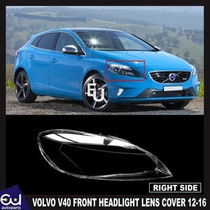RVOLVOV40FRONTHEADLIGHTLAMPLENSCOVERRIGHTDRIVERRHSIDE2012-2016