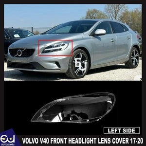 RVOLVOV40FRONTLEFTPASSENGERONSIDEHEADLIGHTLAMPLENSCOVER2017-2020