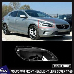 RVOLVOV40FRONTRIGHTDRIVEROFFRHSIDEHEADLIGHTLAMPLENSCOVER2017-2020