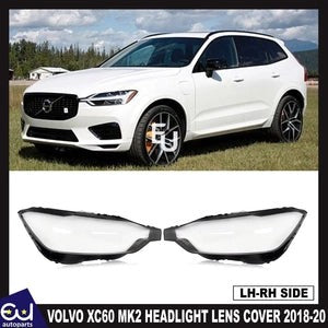 RVOLVOXC60MK2FRONTHEADLIGHTLAMPLENSCOVERLEFTRIGHTSIDEPAIR2018-20