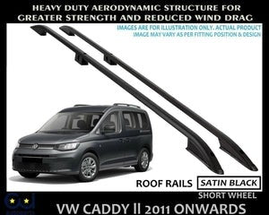 RVWCADDY2ALUMINIUMROOFRAILBARSRACKSETBLACKOEMQUALITY2011ONWARDS