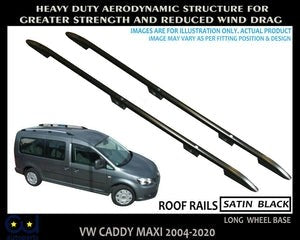 RVWCADDYLWBMAXIALUMINIUMROOFRAILSRACKSETBLACKOEMQUALITY2004-19