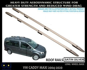 RVWCADDYLWBMAXIALUMINIUMROOFRAILSRACKSETSATINSILVER2004-1515-ON