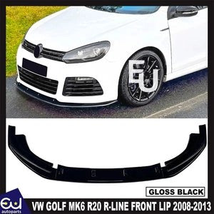 RVWGOLFMK6R20R-LINEFRONTSPLITTERSPOILERLIPBODYKITGLOSSBLK2008-13