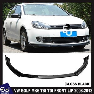 RVWGolfMK6TSITDIFRONTSPLITTERSPOLERLIPBODYKITGLOSSBLACK2008-13
