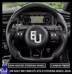 RVWGOLFMK7MK8GTIGTDRSCIROCCO2014+CARBONFIBERLEATHERSTEERINGWHEEL