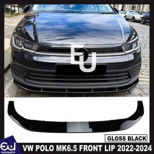 RVWPOLOMK6.5FRONTSPOILERLIPSPLITTERGLOSSBLACK2022-2024