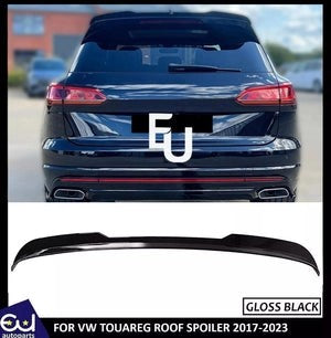 RVWTOUAREGCR72017-2023REARROOFSPOILERLIPWINGGLOSSBLACK