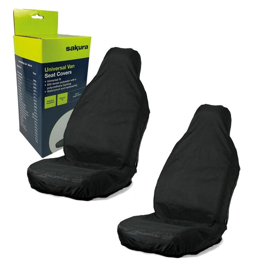 SakuraPairofSingleHeavyDutyWaterproofSeatCoversVanDriver&Passenger