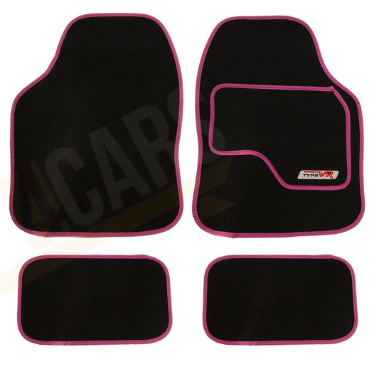 SakuraVRCeriseEmbroideredEdgingCarMatSet(Front&Rear)Universal