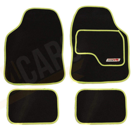 SakuraVRGreenEmbroideredEdgingCarMatSet(Front&Rear)Universal