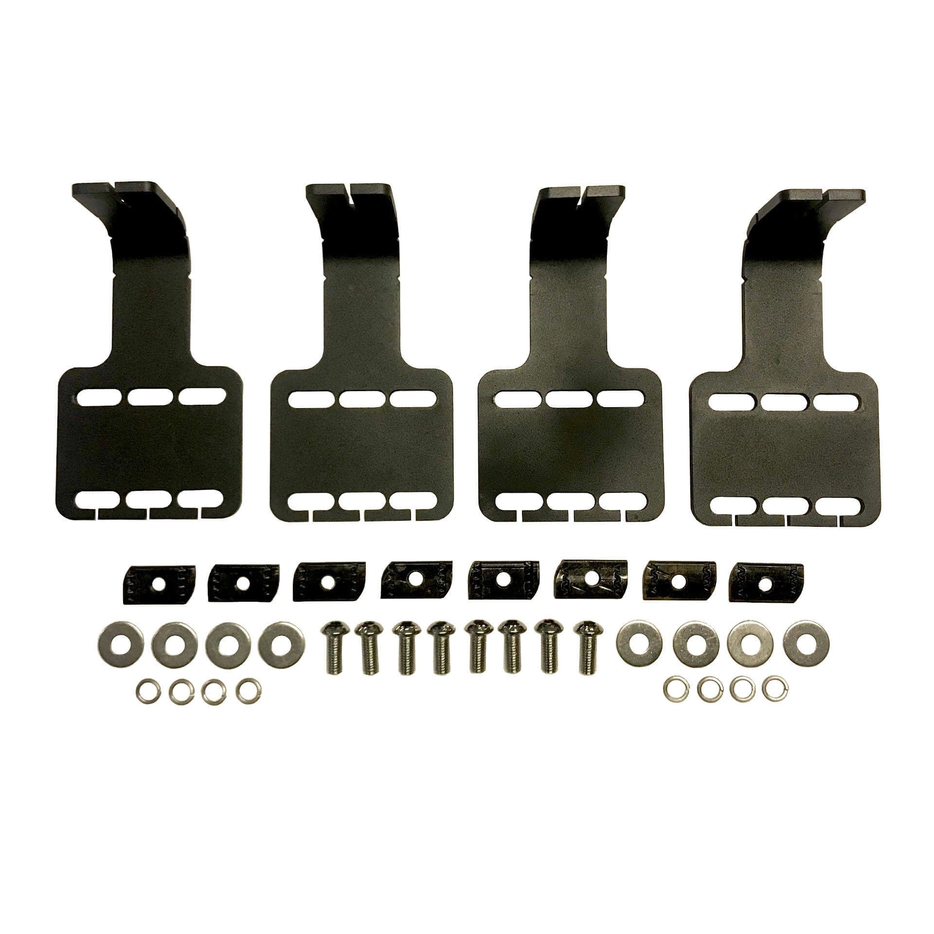 SetofFourLEDLightBracketsforDirect4x4AluModLowProfileRoofRacks