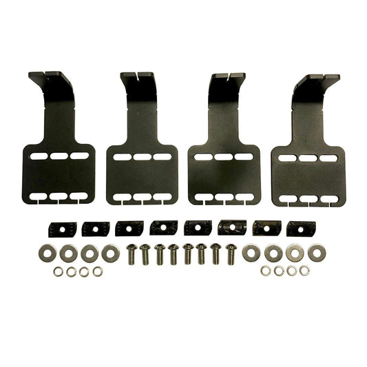 SetofFourLEDLightBracketsforDirect4x4AluModLowProfileRoofRacks