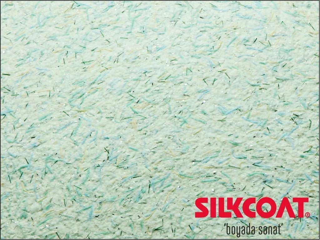 SilkcoatLiquidWallpaperDecorativeInteriorWallSilkPlasterWhite-Green