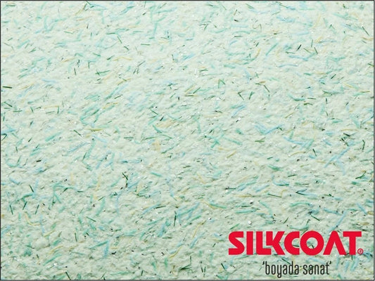 SilkcoatLiquidWallpaperDecorativeInteriorWallSilkPlasterWhite-Green