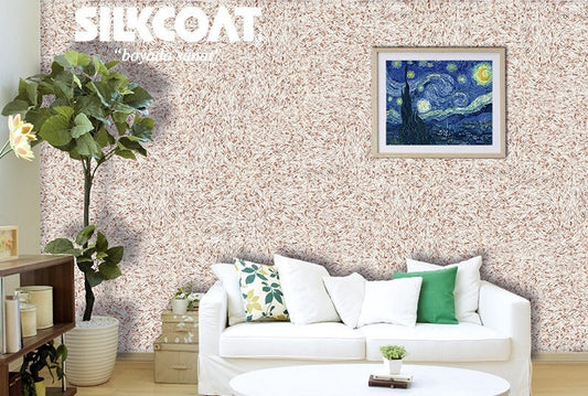 SilkcoatLiquidWallpaperDecorativeInteriorCoatingSilkPlasterWhite-Orange