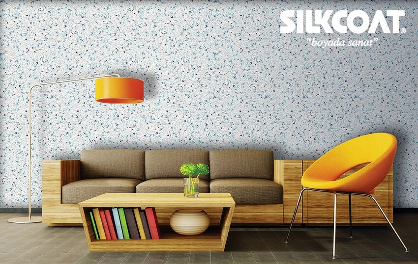 SilkcoatLiquidWallpaperDecorativeInteriorWallSilkPlasterWhite&Red