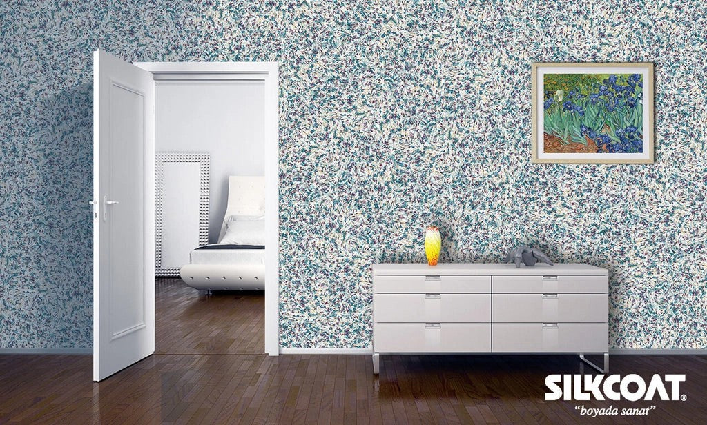 SilkcoatLiquidWallpaperDecorativeInteriorWallSilkPlasterWhite-GoldBrown