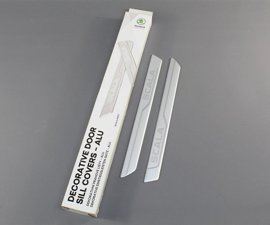 SkodaScalaAluminiumfrontdoorentrystripsinsilver657071303