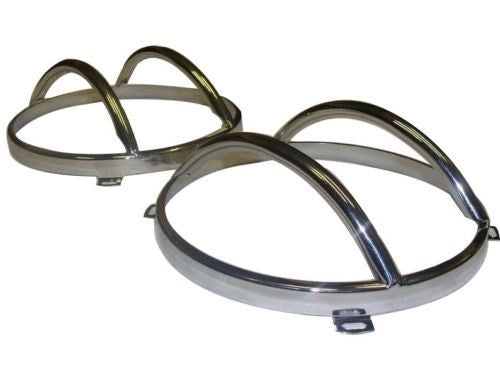 StainlessSteelFrontHeadLightGuardsJeepWranglerJKUnlimited2007-2017