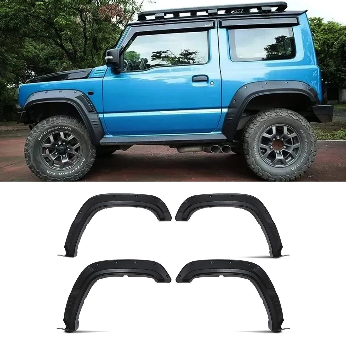 SuzukiJimnyJB742018+MattBlackWideFenderFlareKit