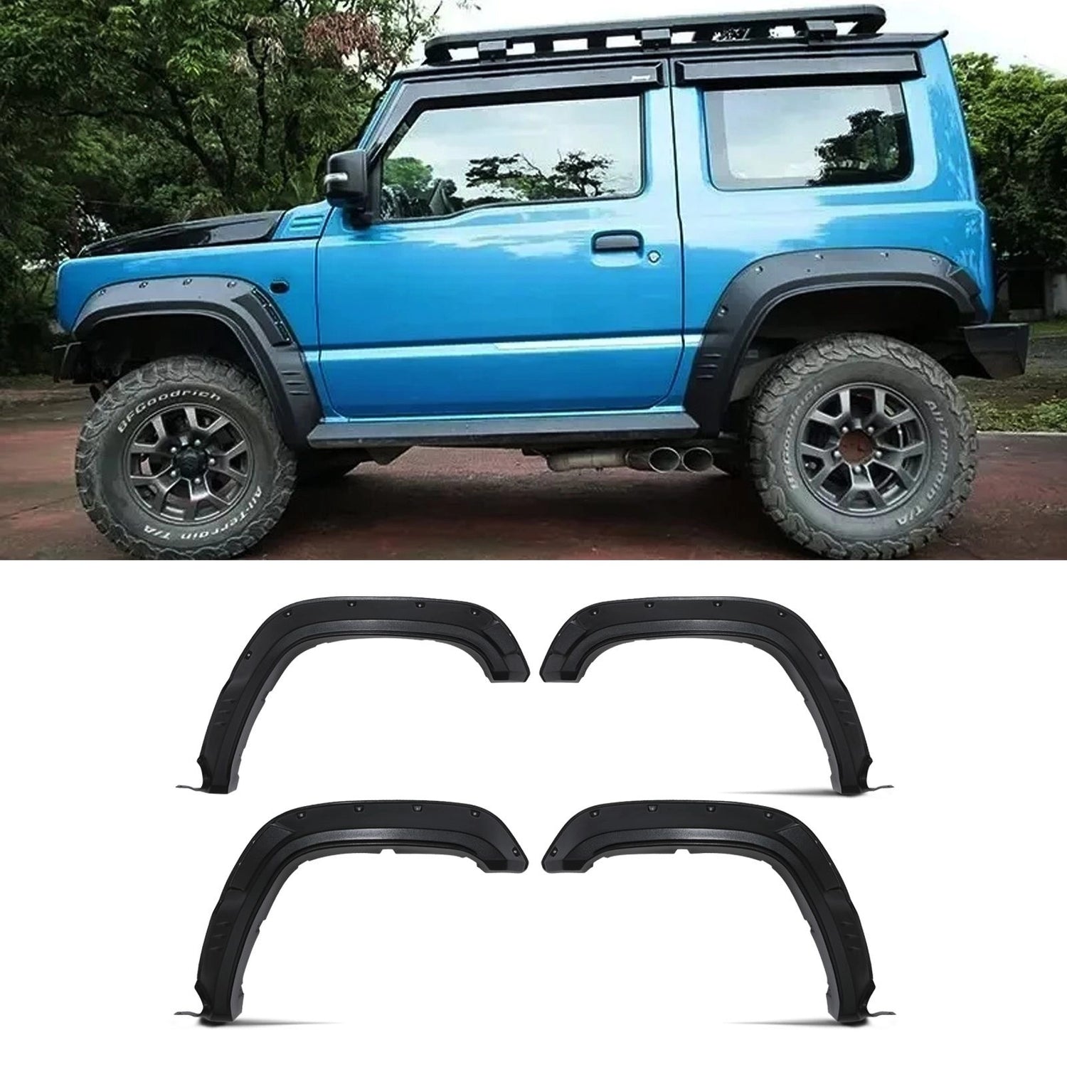 SuzukiJimnyJB742018+MattBlackWideFenderFlareKit