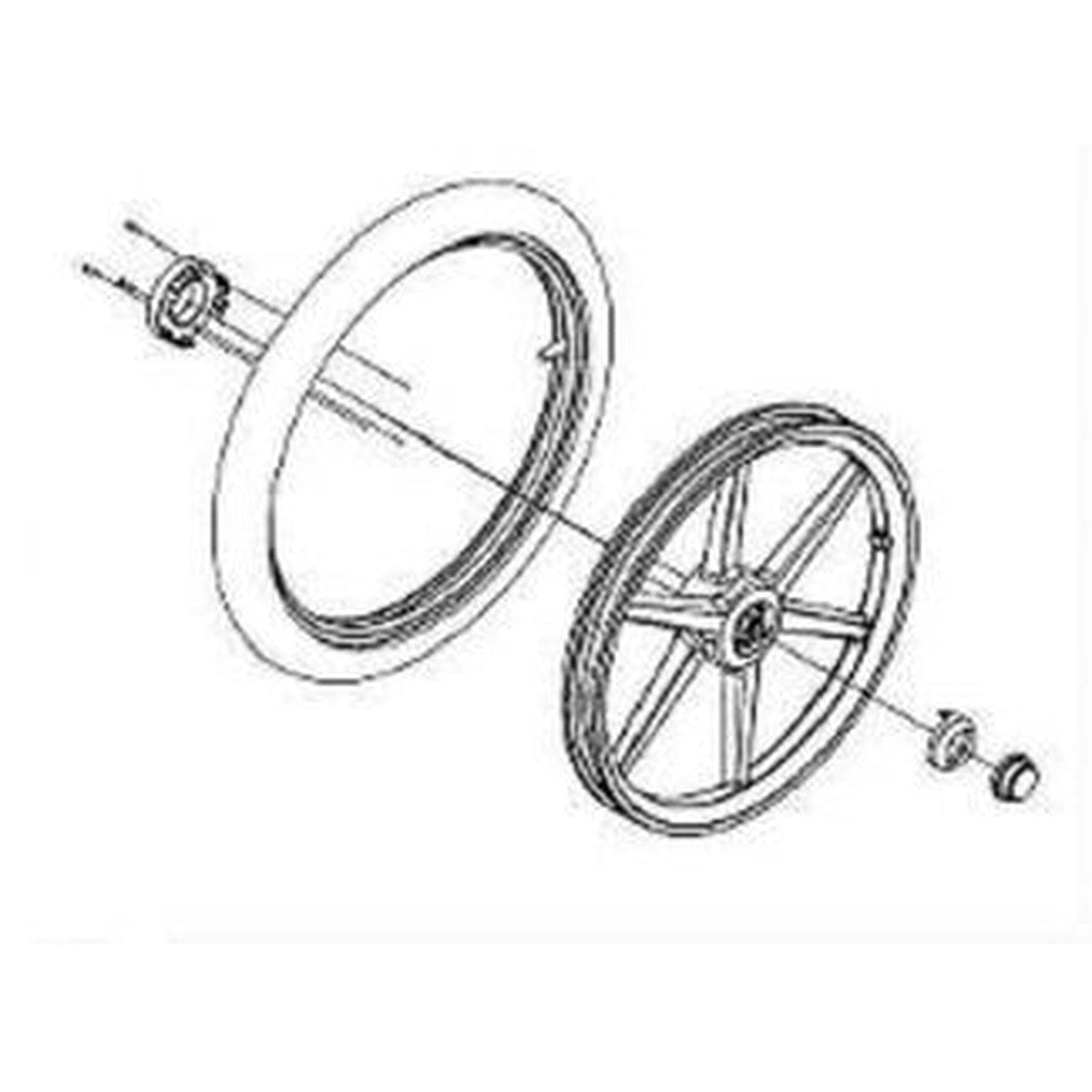 Thule16"RearWheelRight-ThuleUrbanGlide2(2020-X)ReplacementPart/Spare1500054548"