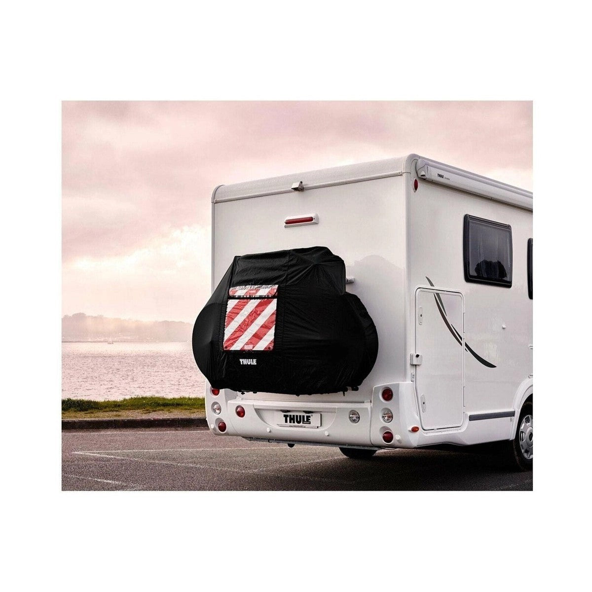 Thule4BikeCoverBlackBikeRackCover4BikesCaravanMotorhomeCamper