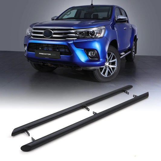 ToyotaHiluxMK8MK9DoubleCab2015+MatteBlack3SideBars