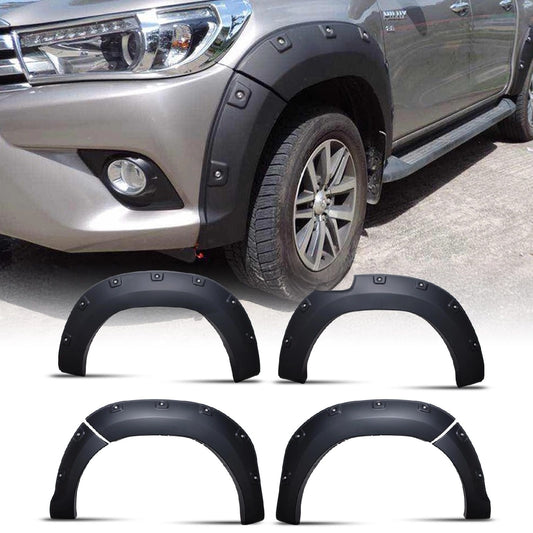 ToyotaHiluxRevo15-18BlackFenderFlareWideArchKit