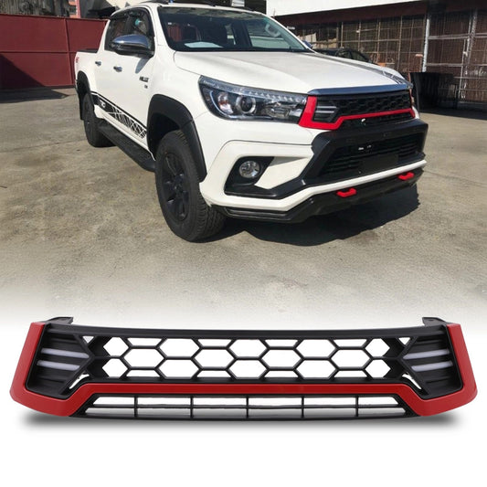 ToyotaHiluxRevo15+Black&RedHoneycombLEDGrille