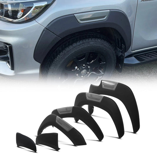 ToyotaHiluxRevo2021-2024BlackGRStyleFenderFlareSet