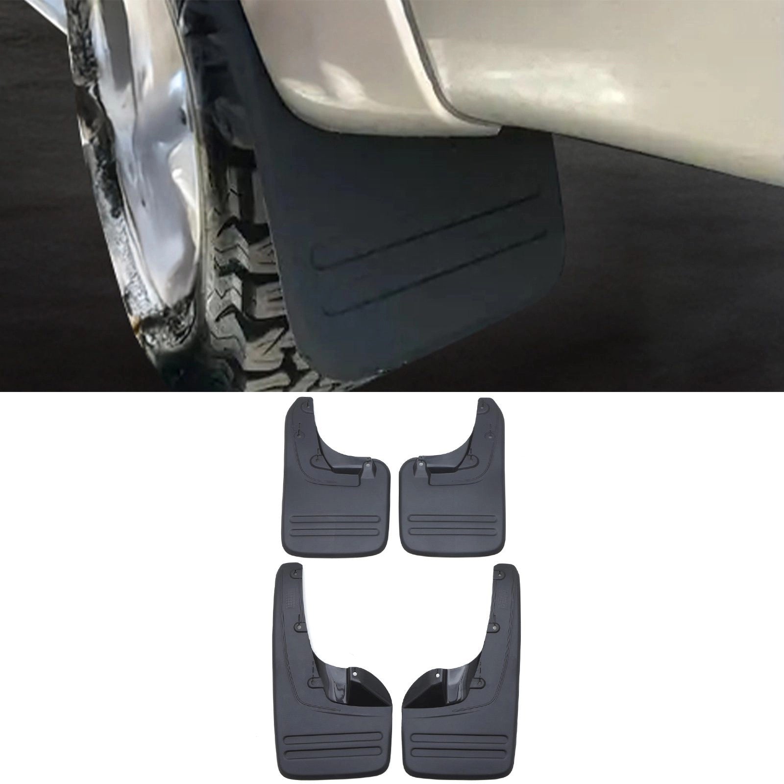 ToyotaHiluxVigoMK74WD05-15BlackMudGuardFlaps