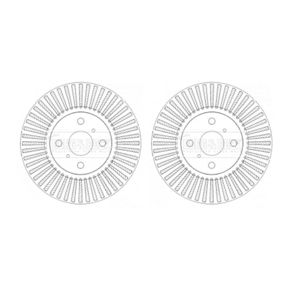ToyotaYarisFrontBrakeDiscs2XVitz2005Onwards4351252130