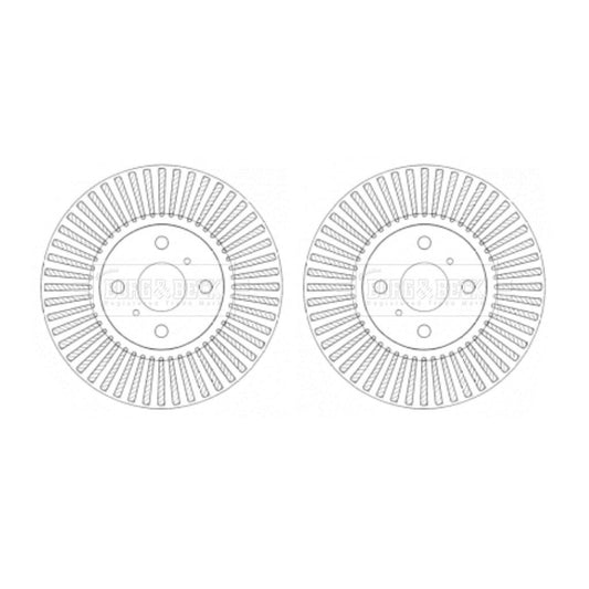ToyotaYarisFrontBrakeDiscs2XVitz2005Onwards4351252130