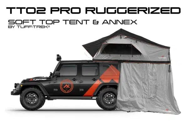 TUFF-TREK®PRO-Ruggedised1.4mSoftTopTent+AnnexRoom/Grey