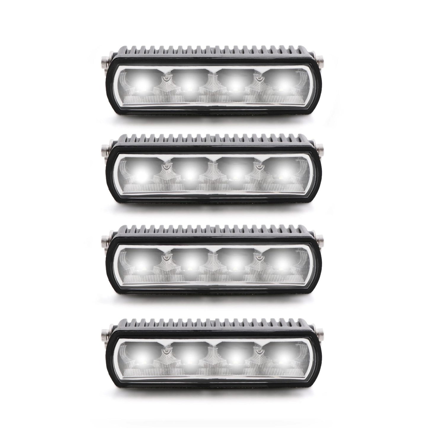 UniversalEmarkedDIY4x6ChromeGrilleLightKit
