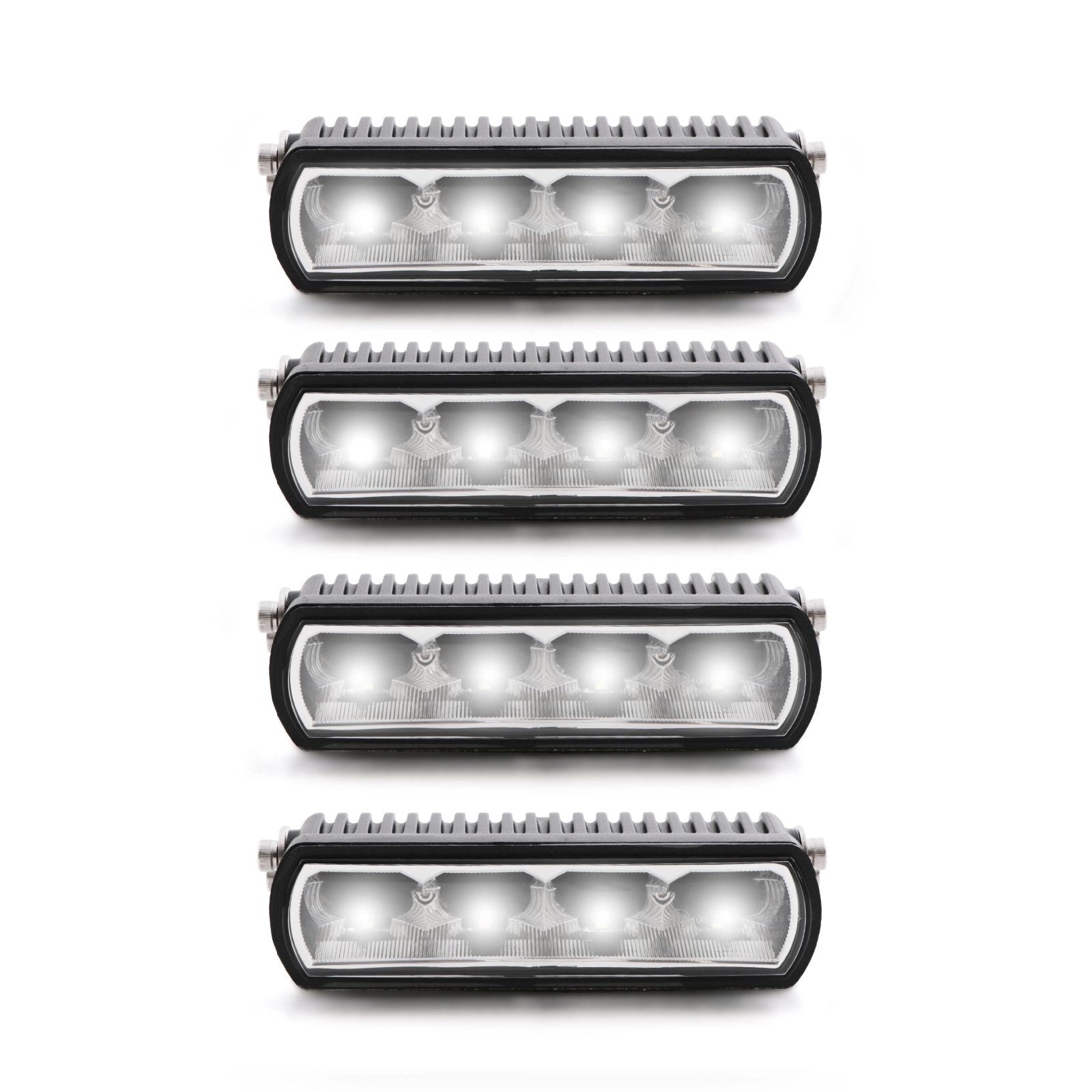 UniversalEmarkedDIY4x6ChromeGrilleLightKit