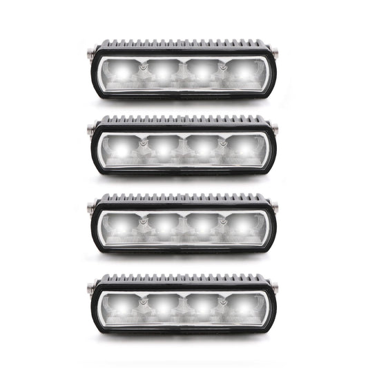 UniversalEmarkedDIY4x6ChromeGrilleLightKit