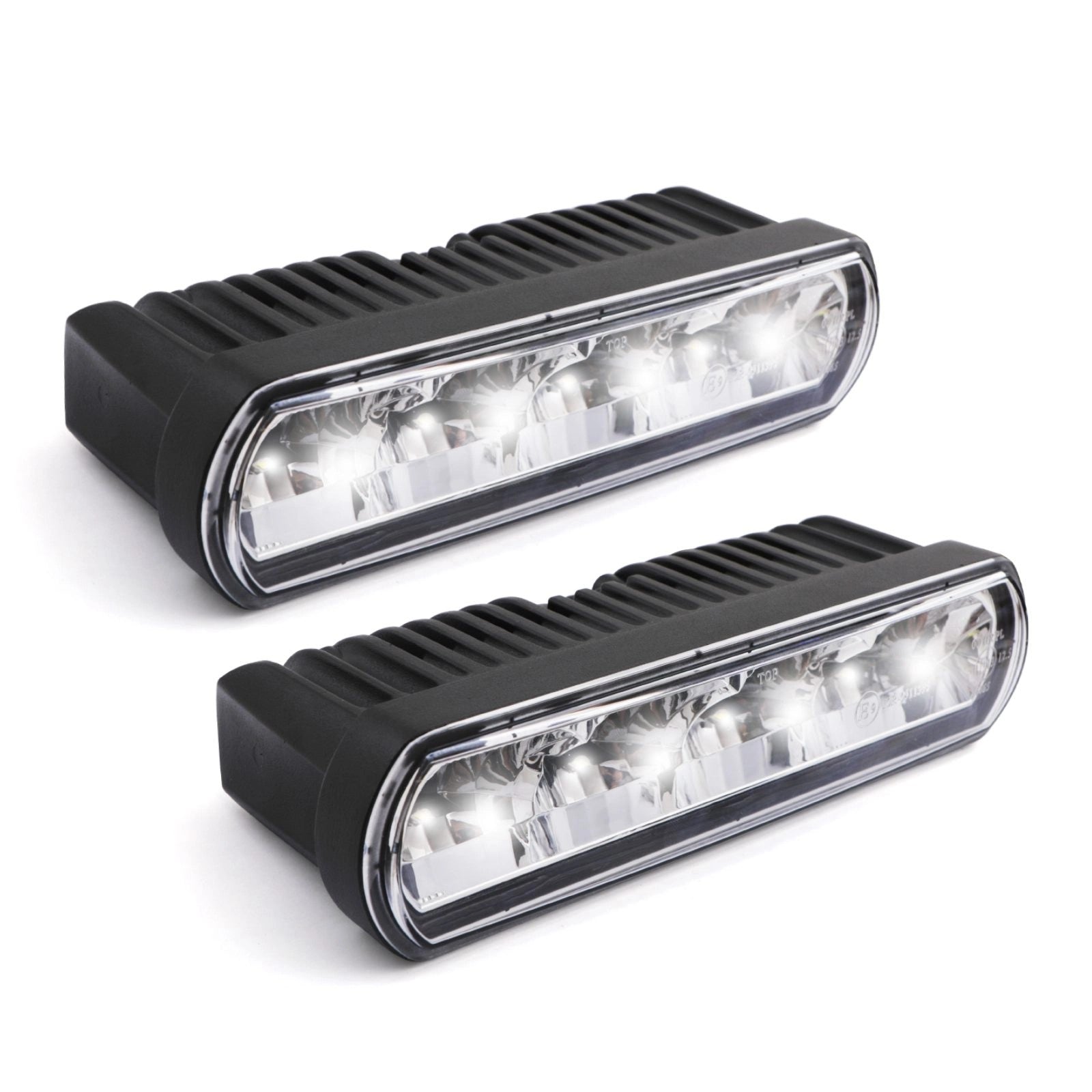 UniversalEmarkedDIY8ChromeGrilleLightKit