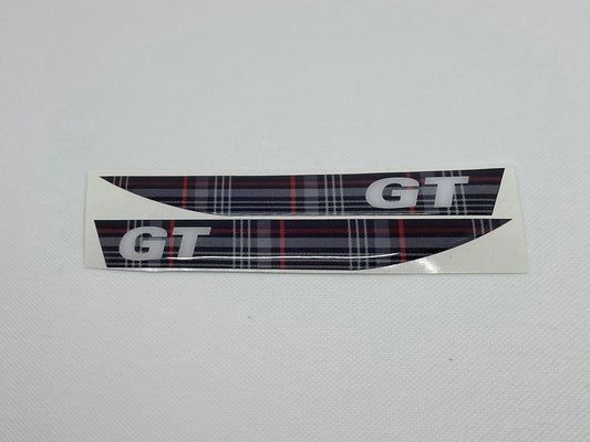 Volkswagen'GT’Tartan/WhiteSideRepeaterGelBadges(PAIR)
