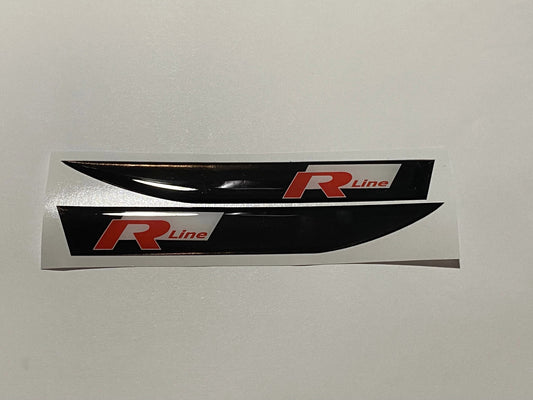 Volkswagen“RLine”LogoSideRepeaterGelBadges(Red/White/Black)-DIVERSION