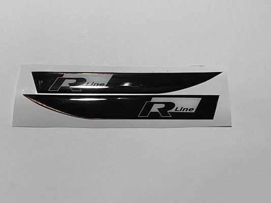 Volkswagen“RLine”LogoSideRepeaterGelBadges(Black/White)-DIVERSION